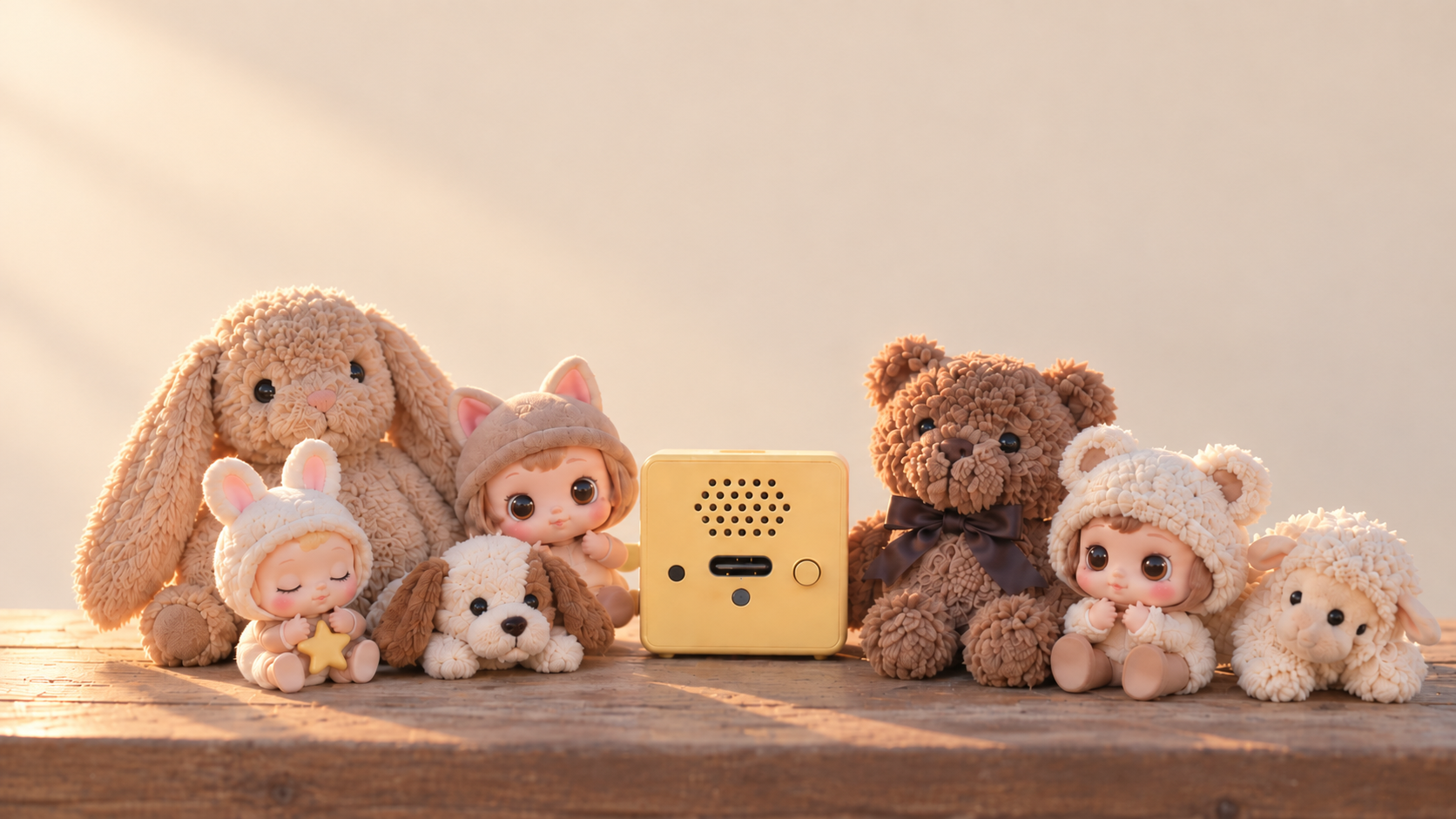 XAtom core with plush companions